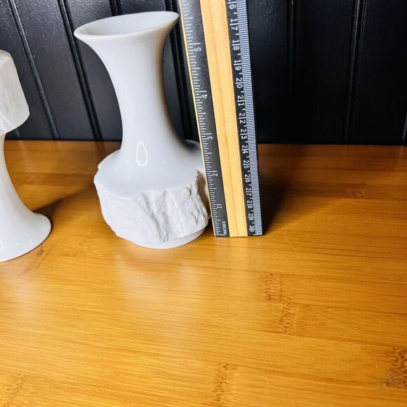 2 Bareuther Waldsassen Vase 241 Textured Tree Bark Bavaria Germany 5.5" MCM 6014 - Picture 10 of 11